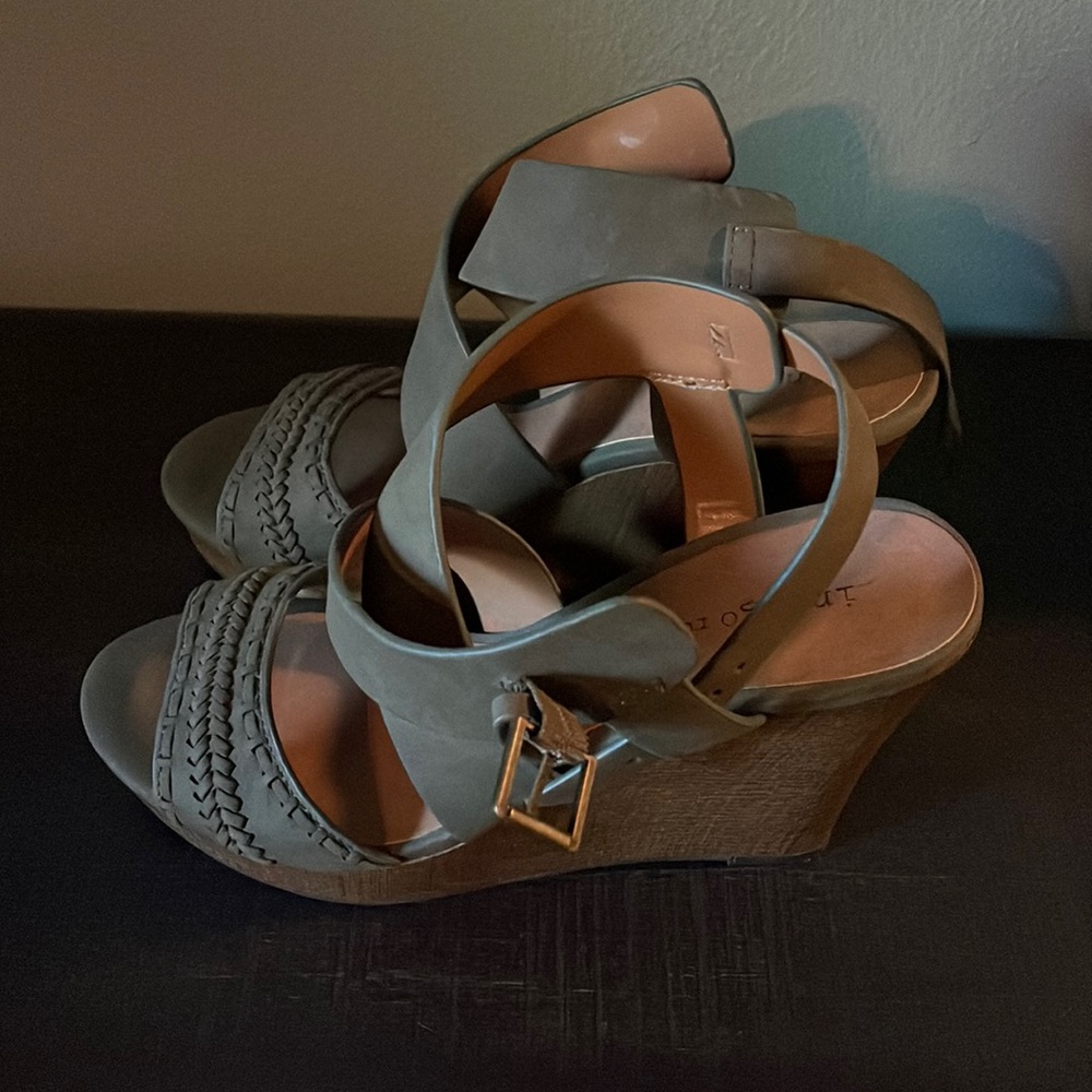 Green Indigo rd Wedges size 7M - Picture 1 of 5